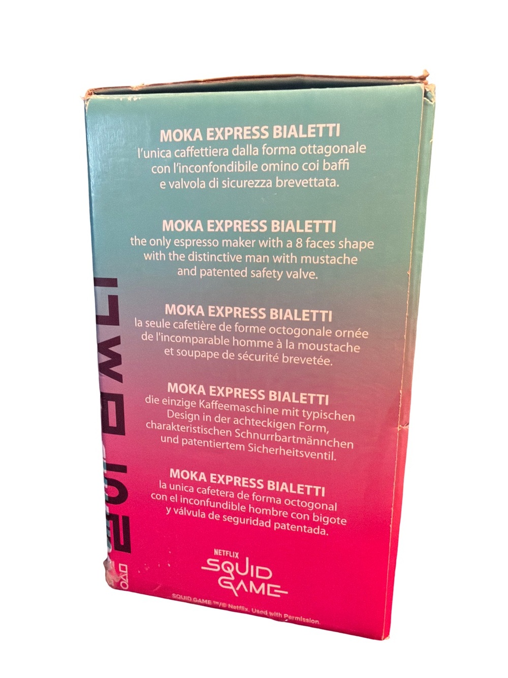 Bialetti Squid Game NWT Two-Tone Turquoise & Pink Moka Express Espresso Maker - Picture 9 of 11